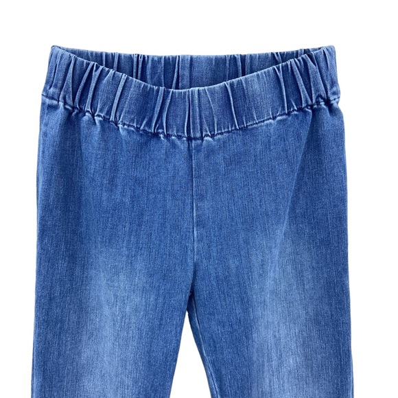 SOFT SURROUNDINGS Ankle Jeans Geometric Chambray, Pull On - Picture 3 of 8